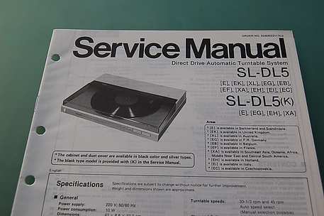 Technics SL-DL 5 Service Manual