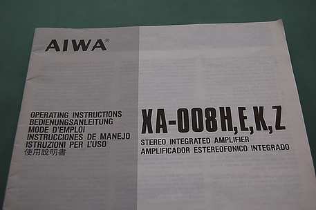 Aiwa XA-008 Manual / Bedienungsanleitung