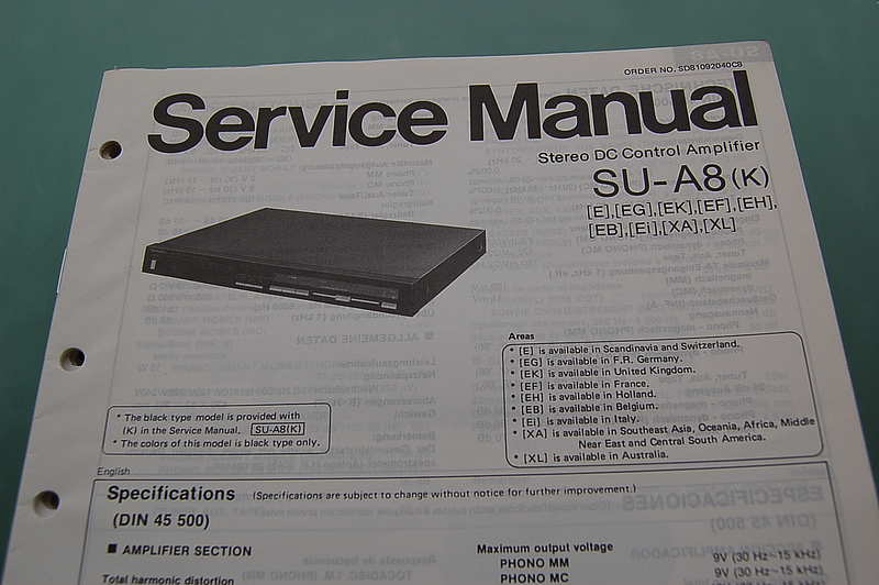 Technics SU-A 8 Service Manual
