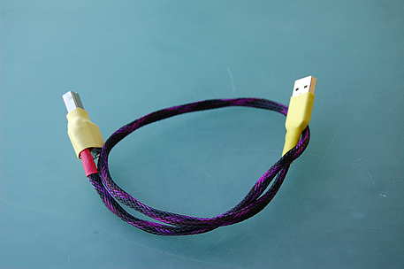 USB A ---> USB B / Kabel 50cm / mit zusätzlichem USB B Anschluß / vergoldete Stecker