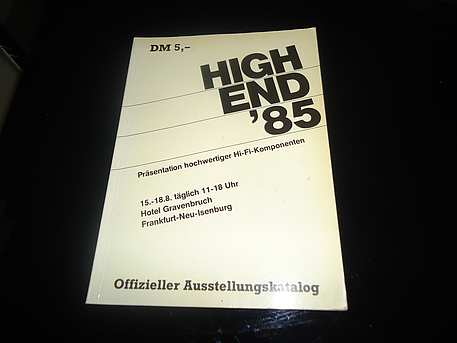 High End 1985 Messekatalog / Kempinski Frankfurt