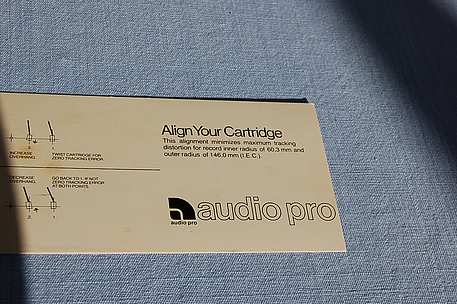 Audio Pro Justageschablone / Align your cartridge